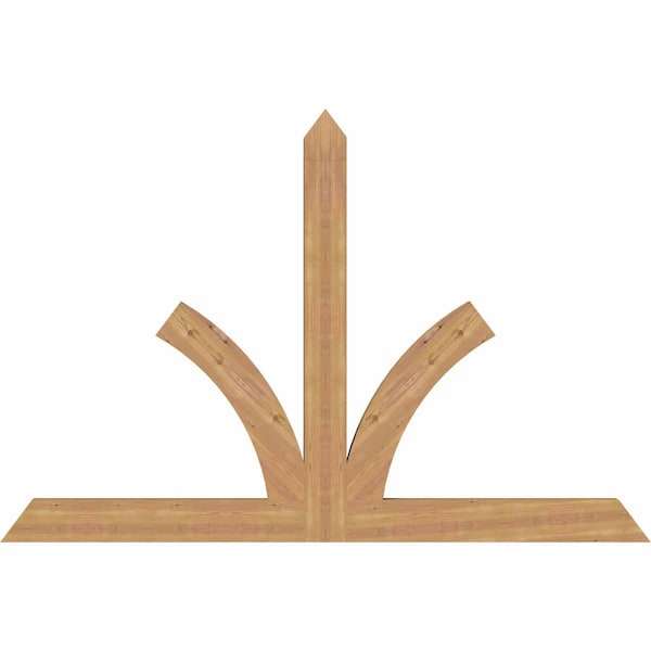 Ekena Millwork Richland Timber Gable Bracket, Western Red Cedar, 84"W x 56"H x 3 1/2"D x 5 1/2"F, 16/12 Pitch GBW084X56X0406RIC00SWR - main